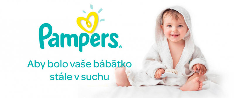 Zľava 4 EUR na produkty Pampers na Pilulka.sk